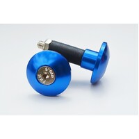 UNIVERSAL MOTORCYCLE SLIM STYLE BAR ENDS BLUE