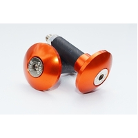 UNIVERSAL MOTORCYCLE SLIM STYLE BAR ENDS ORANGE