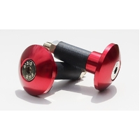 UNIVERSAL MOTORCYCLE SLIM STYLE BAR ENDS RED