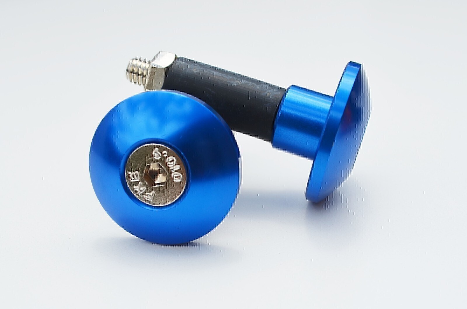 UNIVERSAL MOTORCYCLE SLIM STYLE BAR ENDS BLUE