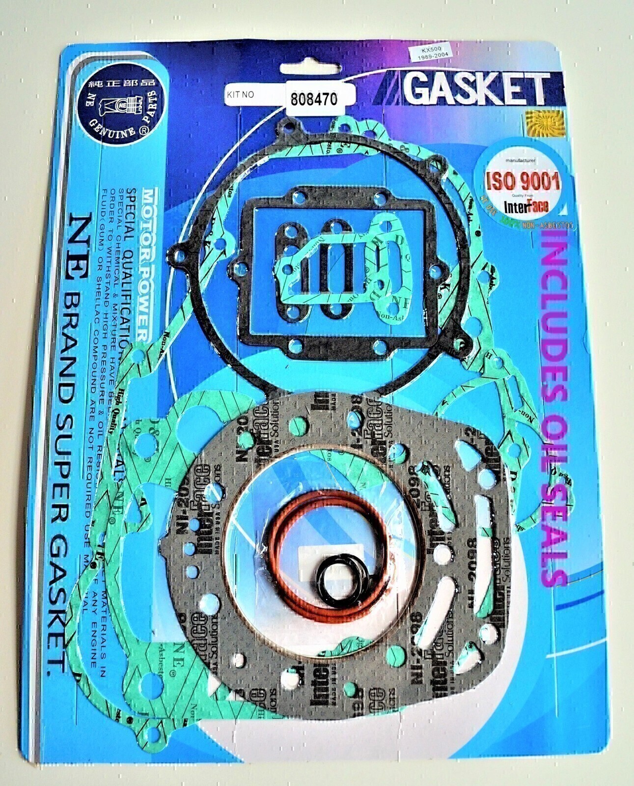 COMPLETE GASKET & OIL SEAL KIT FOR KAWASAKI KX500 1989 - 2004