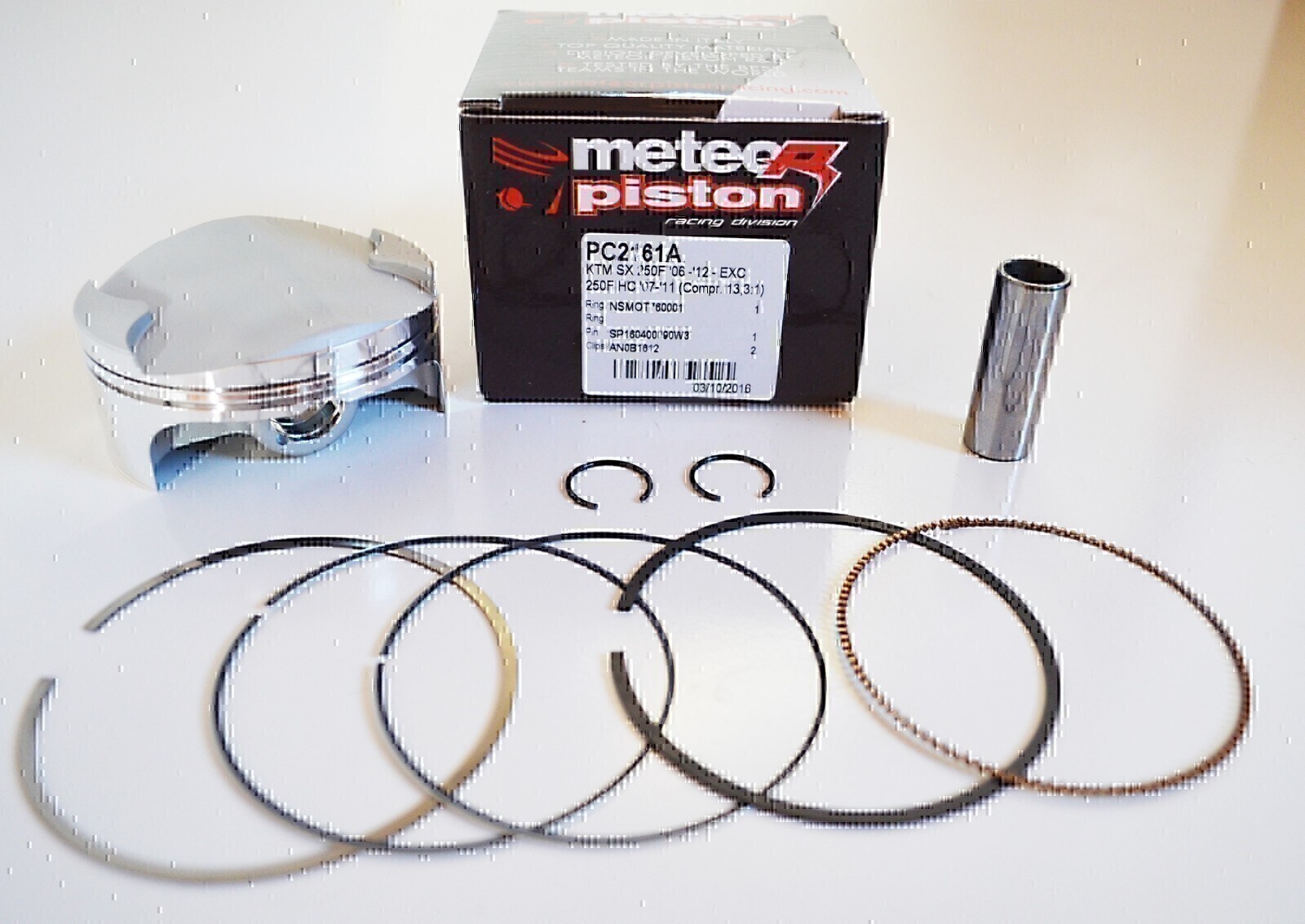 METEOR PISTON KIT FOR KTM 250SX-F 250 SX-F 2012 HIGH COMP 13.3.1 75.96