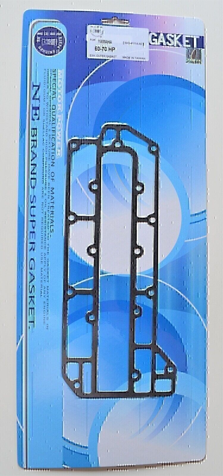 2 x INNER / OUTER EXHAUST COVER GASKET FOR YAMAHA 60HP 2 - STROKE OUTBOARD MOTOR