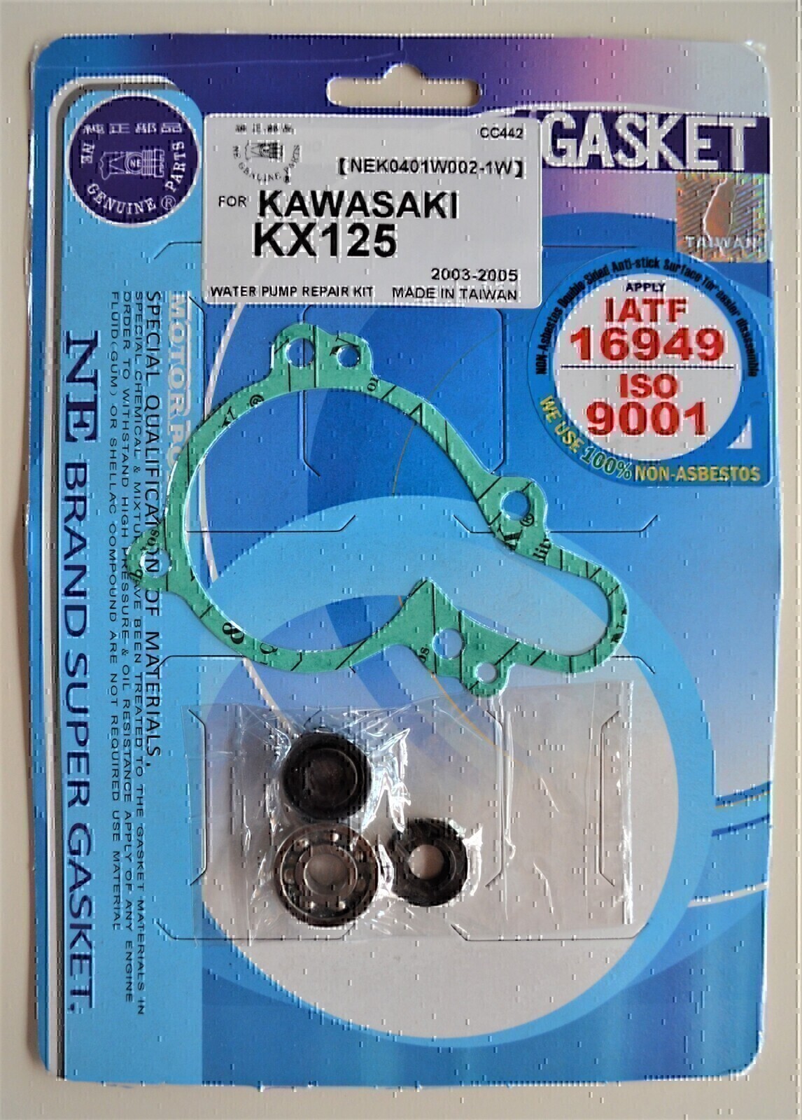 WATER PUMP REPAIR KIT FOR KAWASAKI KX125 KX 125 2003 2004 2005