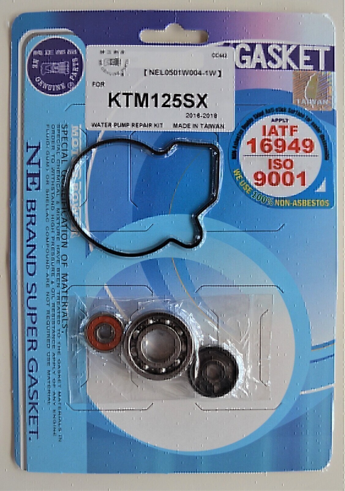 WATER PUMP REPAIR KIT FOR KTM 125SX 150SX 2016 - 2018 150EXC  2017 -2018 HUSQVARNA TC125 TC150 2016 - 2018