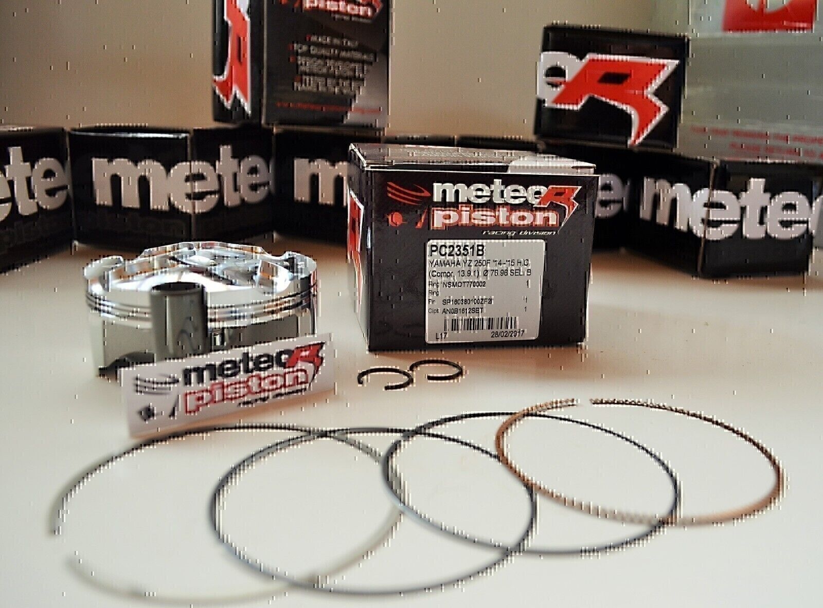 METEOR PISTON KIT FOR YAMAHA 4T YZ250F / WR250F HIGH COMP SPORT 14.2.1 76.96