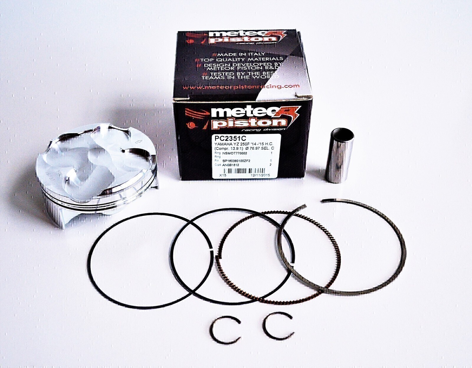METEOR PISTON KIT FOR YAMAHA 4T YZ250F / WR250F HIGH COMP SPORT 14.2.1 76.97