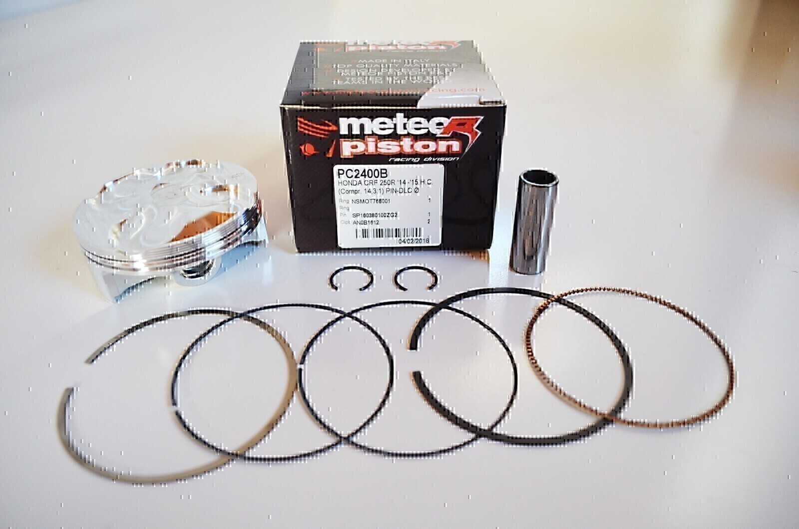 METEOR PISTON KIT FOR HONDA 4T CRF250R CRF 250R 2014 2015 HIGH COMP SIZE B