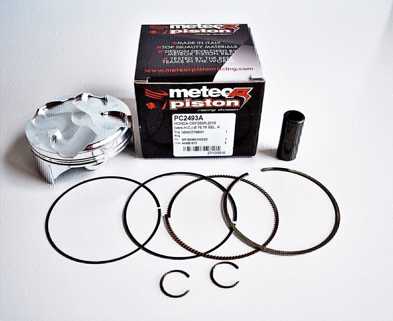 METEOR PISTON KIT FOR HONDA CRF250R CRF 250R 2016 HIGH COMP SIZE A