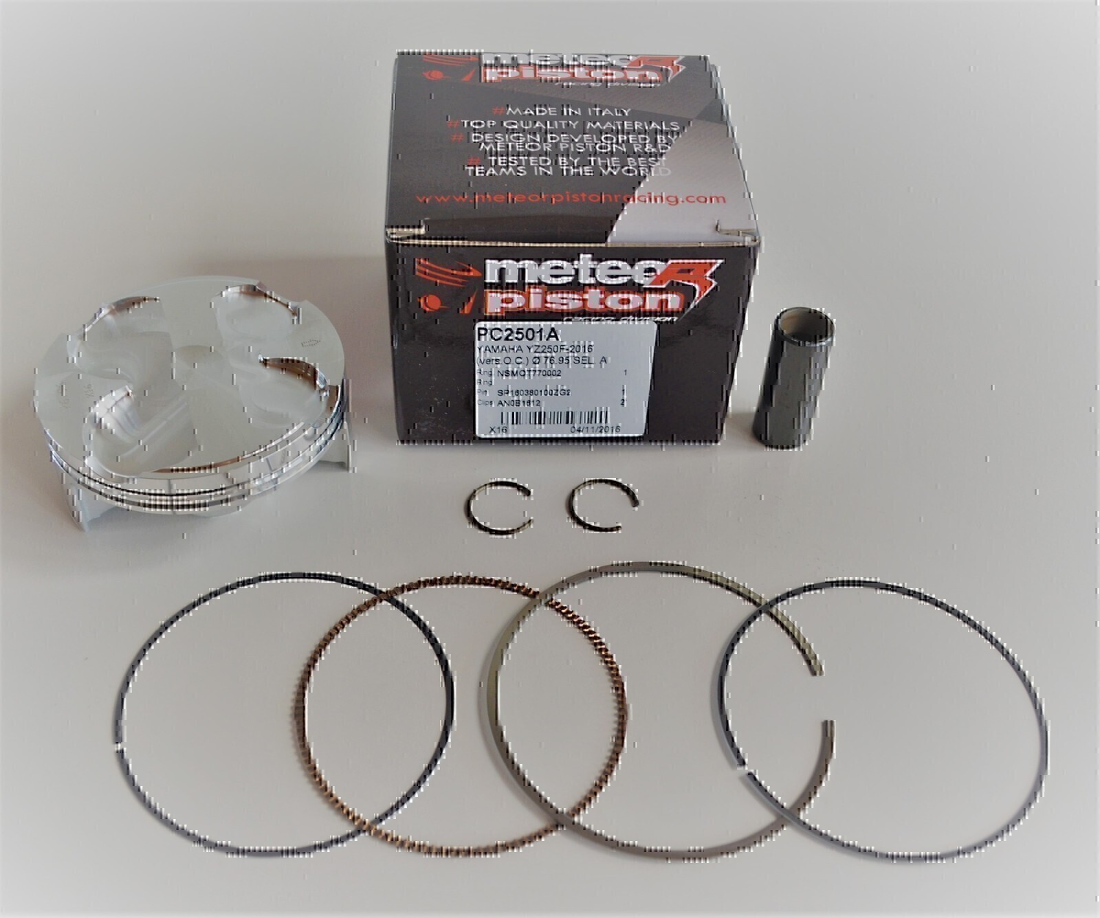 METEOR PISTON KIT FOR YAMAHA 4T YZ250F YZ 250F 2016 2017 ORIGINAL COMP SIZE A